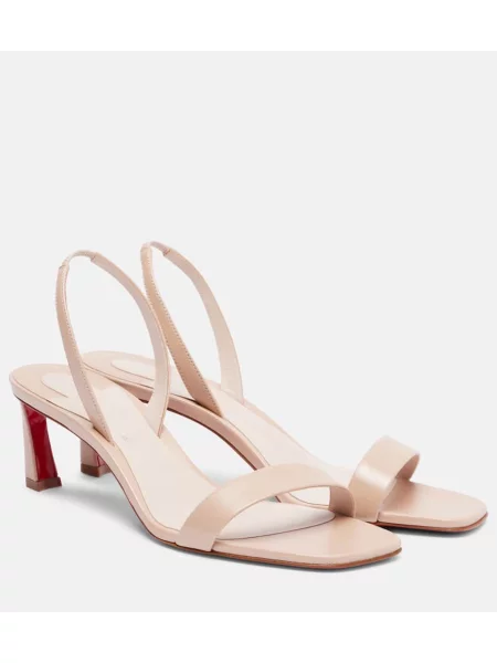 Sandale Christian Louboutin din piele bej
