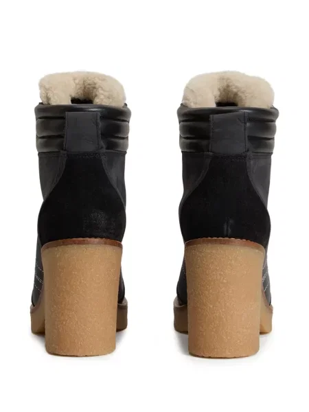 Botine Woolrich cu șireturi din dantelă negru