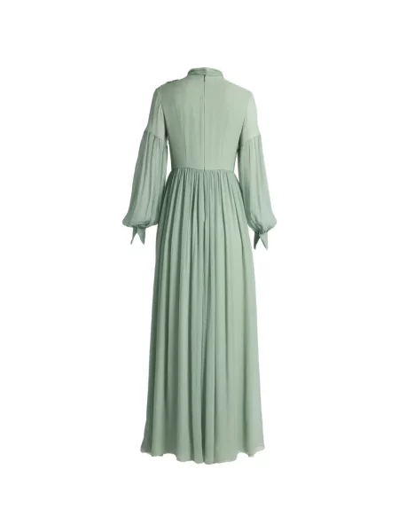 Rochie maxi Erdem de mătase verde