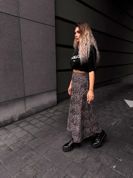 Юбка макси Uaclothes софтшелл коричневая