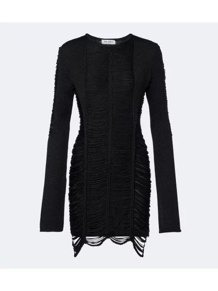 Rochie The Attico cu franjuri negru