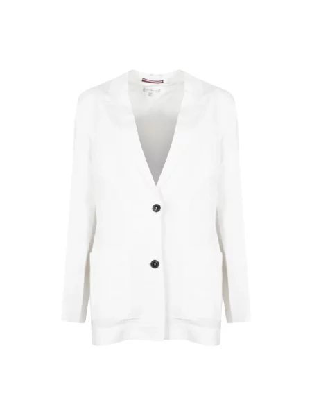 Lniana marynarka Tommy Hilfiger biała
