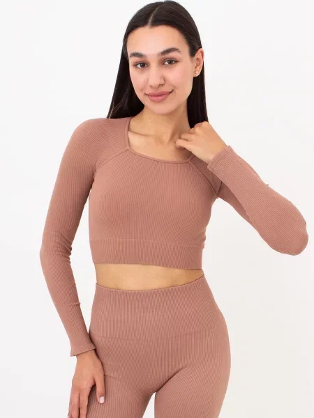 Топ Giulia из микрофибры коричневый