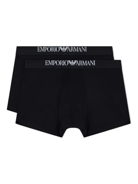 Bokserki Emporio Armani z autografem czarne