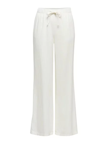 ONLY Pantaloni ONLGOA' alb