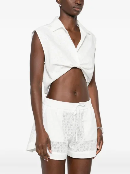 Podkoszulka Off-white z dekoltem w serek biała