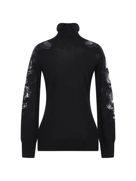 Stras pulover Ermanno Scervino din dantelă negru