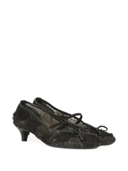 Pantofi cu toc Ash din dantelă negru