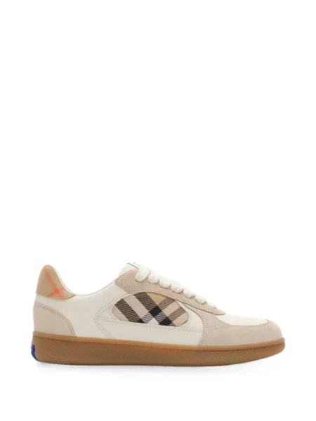 Sneakerși Burberry din piele de căprioară în carouri