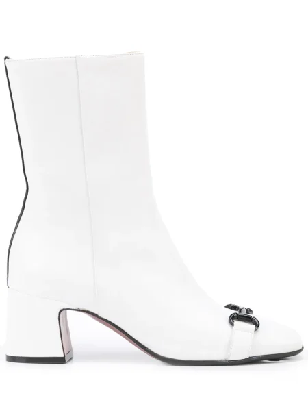 Botine Madison.maison din piele alb