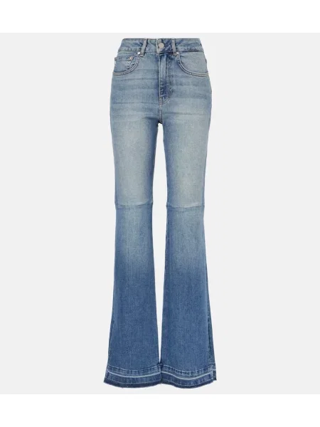 Kavbojke na zvonec Ag Jeans z visokim pasom modra