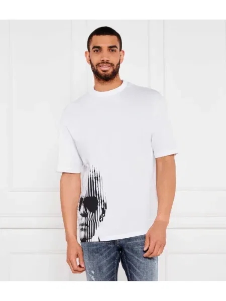 Karl Lagerfeld Tricou | Oversize fit alb