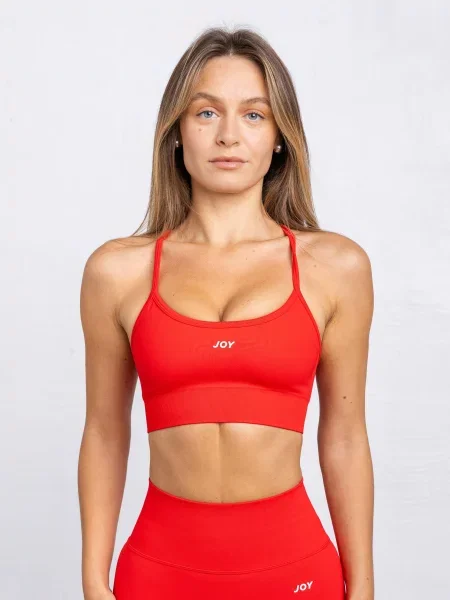 Biustonosz sportowy Sculpt Scrunch czerwony