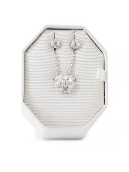 Колие и обици Swarovski IDYLLIA сребристо