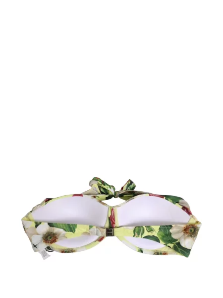 Φλοράλ τοπ Dolce & Gabbana με σχέδιο με halter λαιμόκοψη κίτρινο