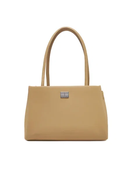 Tommy Jeans Дамска чанта Tjw American Cool Med Tote Бежов зелено