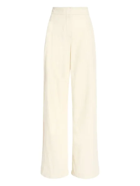 Pantaloni Proenza Schouler White Label de catifea cord alb