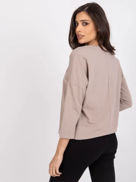 Blúzka Fashionhunters s potlačou béžová