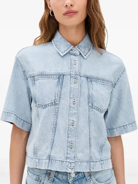 Cămașă Rag & Bone scurtă albastru