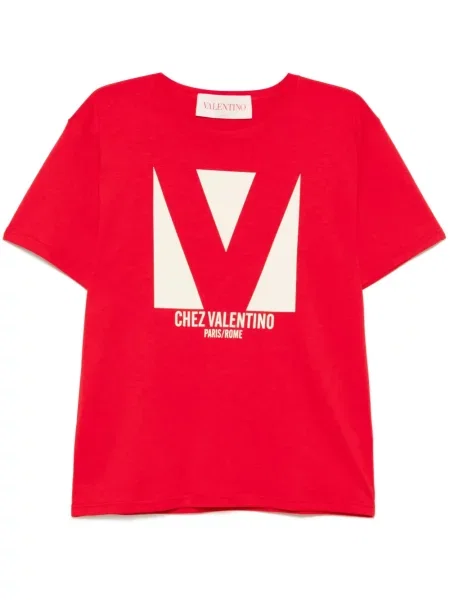 Tricou Valentino Garavani cu imagine roșu