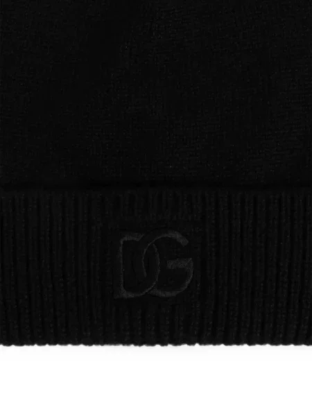 Căciulă Dolce & Gabbana cu aplicații negru