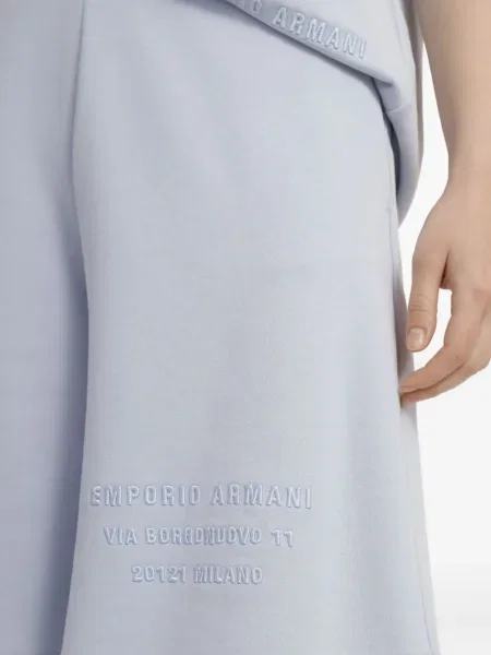 Шорти Emporio Armani бродирани синьо