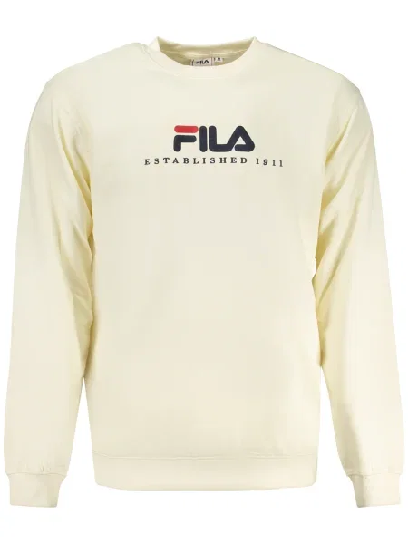 Haftowana bluza Fila z długim rękawem beżowa