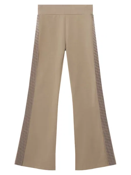 Emporio Armani Spodnie dresowe ciemny Flare Fit beżowy