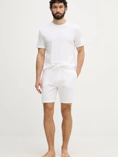 BOSS loungewear kratka majica Waffle T-Shirt bela