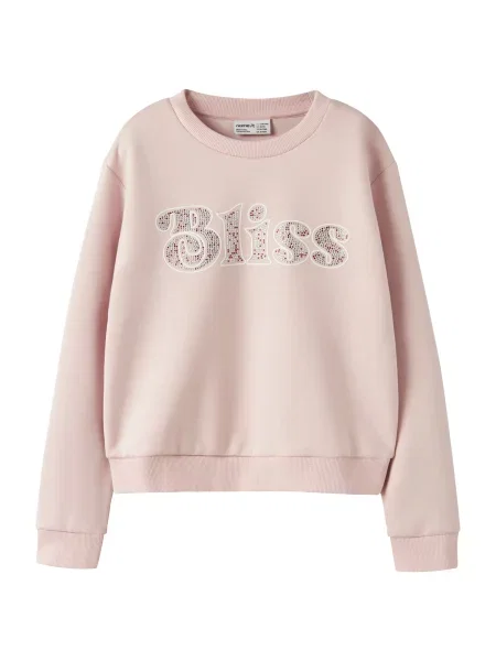 NAME IT Sweater majica NKFKASTO pastelno roza / crvena / srebro bijela