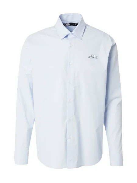 Karl Lagerfeld Cămașă albastru deschis negru