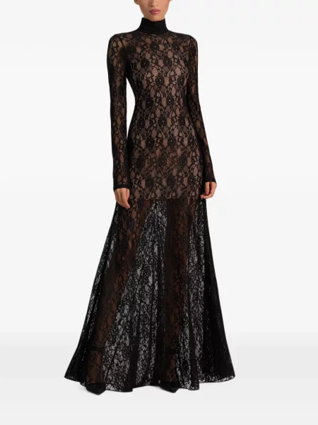 Rochie maxi Alice + Olivia din dantelă negru