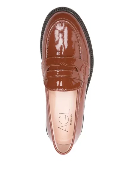 Pantofi loafer Agl din piele maro