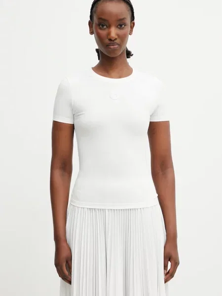 Marine Serre Pearl Logo tricou din cu de damă