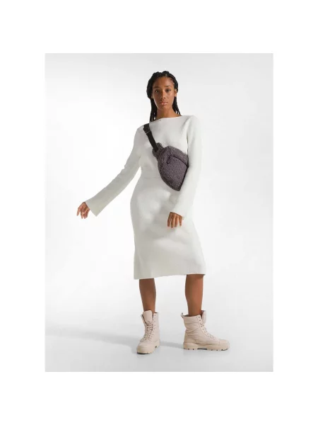 Lung rochie Deha tricotate alb