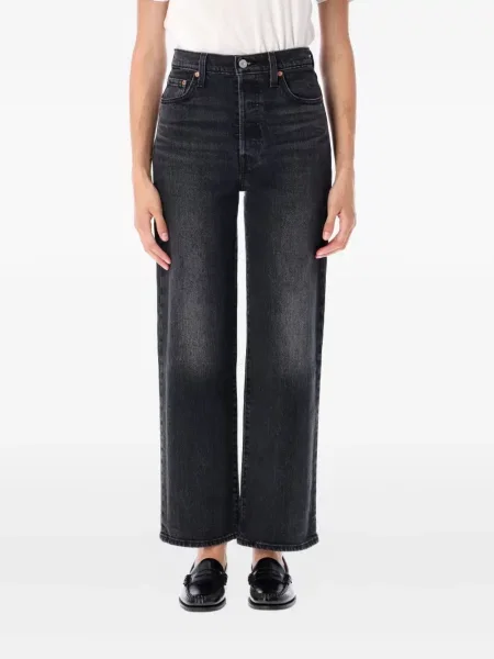 Дънки straight leg Levi's® с кристали черно