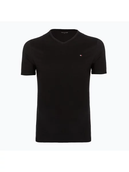 Tricou pentru bărbați Tommy Hilfiger Cotton V-Neck black/black/black negru
