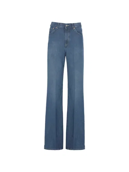 Jeansy Dondup z wysoką talią niebieskie