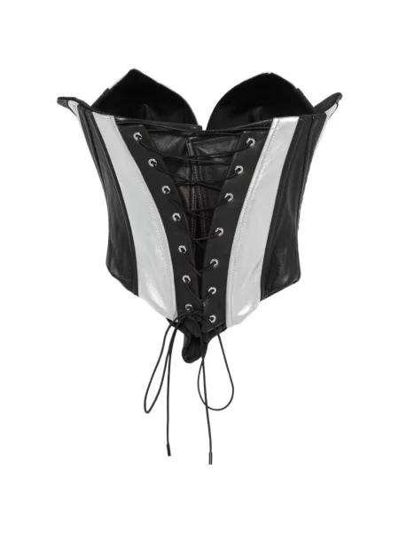 Top Mitiliane Couture din piele negru