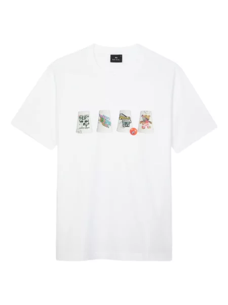 Tricou Paul Smith cu imagine alb