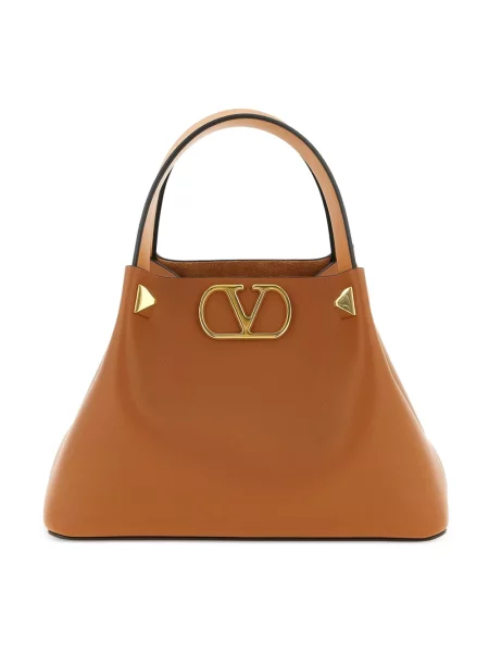 Shopperka Valentino skórzana brązowa