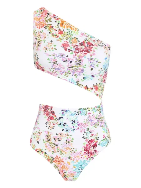 Costum de baie Brigitte cu un umăr gol alb