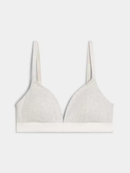 Бюстгальтер PUMA Cotton Triangle B комбінований верх сірий