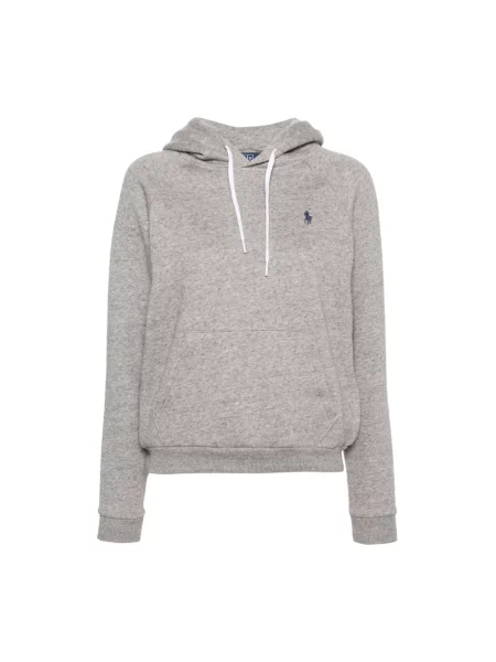 Polo Ralph Lauren Bluzy Kobieta M Pony Embroidered Hoodie szary