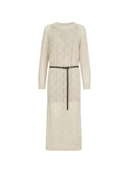 Rochie Brunello Cucinelli de lână cu imprimeu abstract