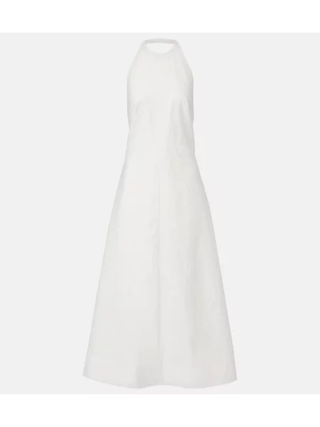 Rochie midi Róhe din poplin cu gât halter alb