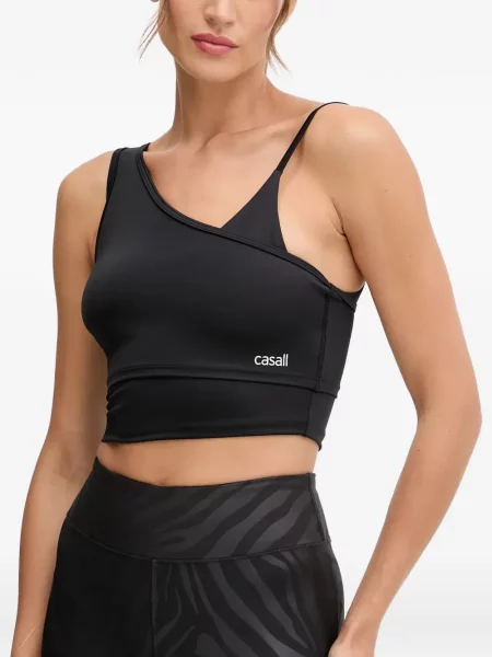 Top Casall asimetric negru