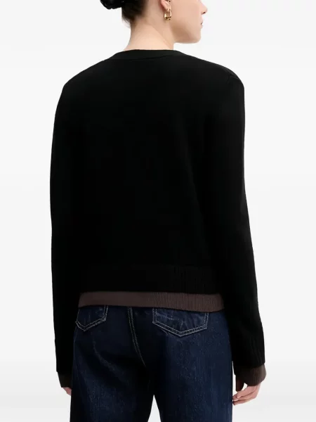 Cardigan Sisley cu decolteu în V negru