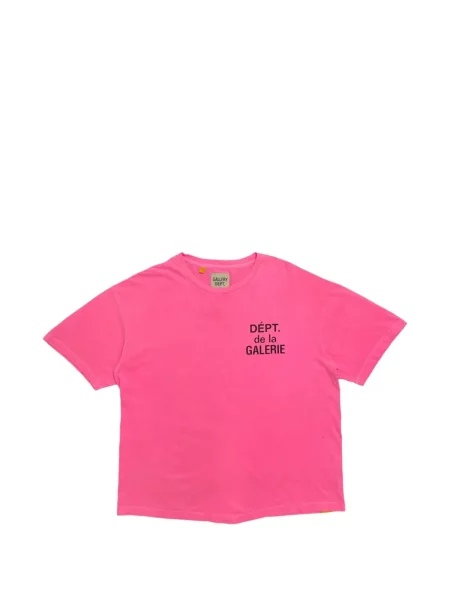 Tricou Gallery Dept. cu mâneci scurte scurt cu autograf roz