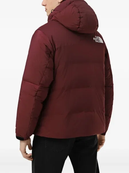 Geacă cu puf The North Face cu glugă roșu